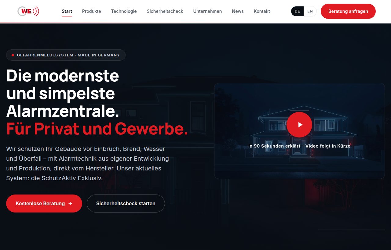 Website von WE-Elektronik – von simple-content entwickelt